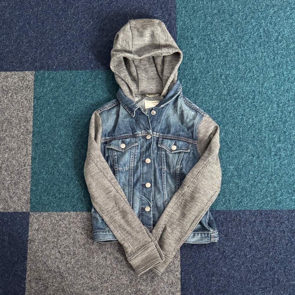 Rag & Bone Denim Jacket with Gray Accents